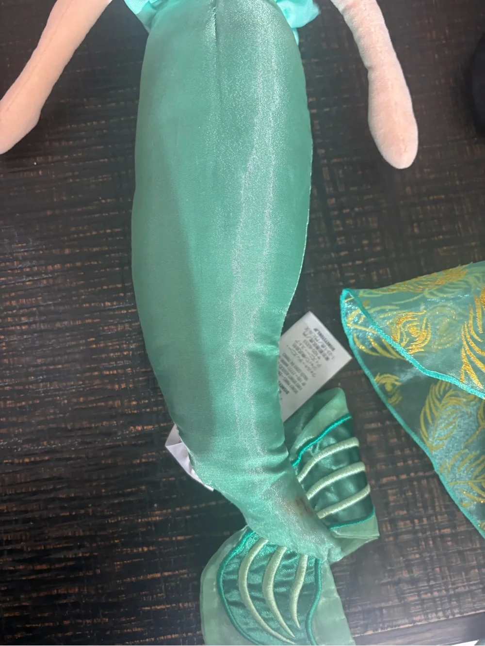Disney Plush Ariel Mermaid (Green) & Jasmine Doll (Teal)